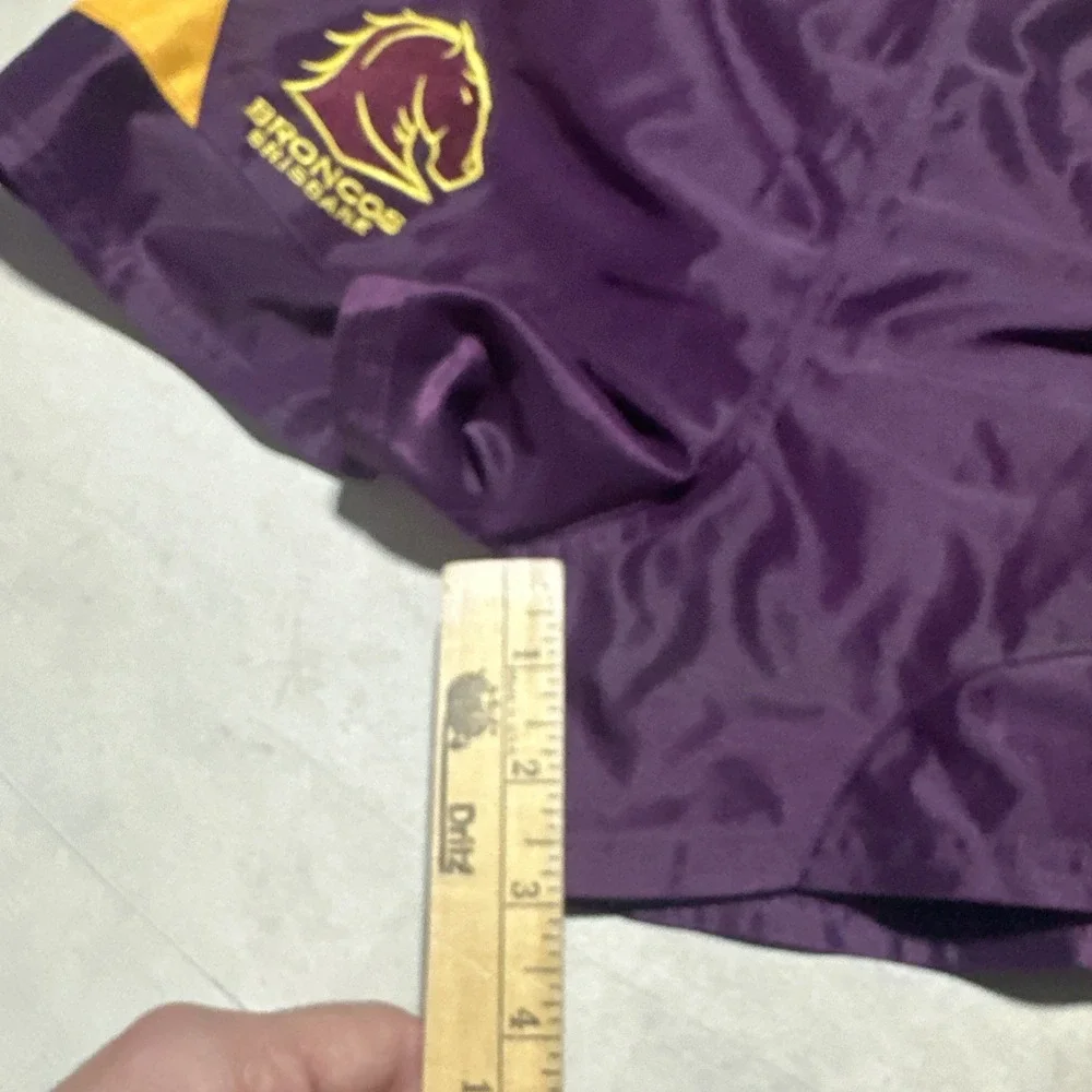 VTG 2004 ISC MEN'S RUGBY LEAGUE BRISBANE BRONCOS SHARKS SHORTS PANTALONES SZ L